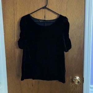 Size M Talbots Black Velvet Top